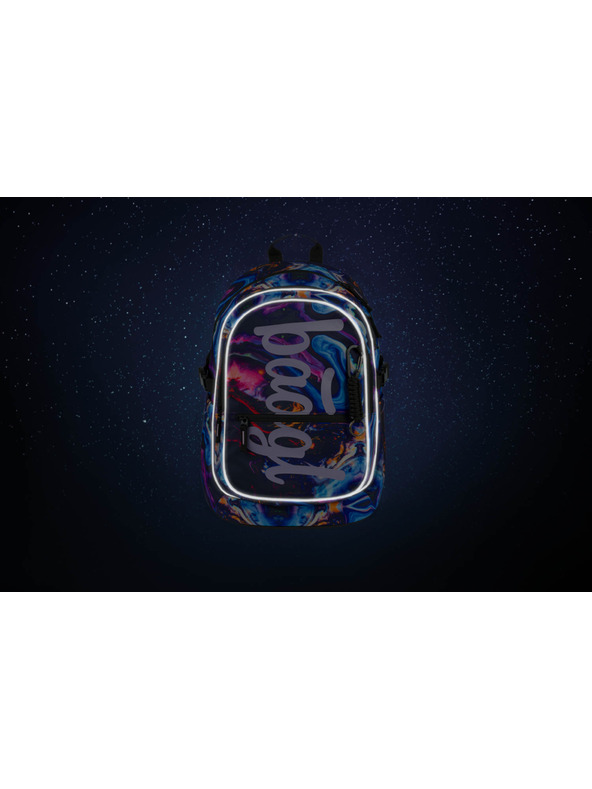 BAAGL  Fialový školní set - batoh, penál, sáček Baagl Core Marble