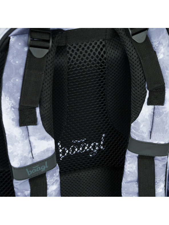 BAAGL  Šedý školní batoh Baagl Skate NASA Grey