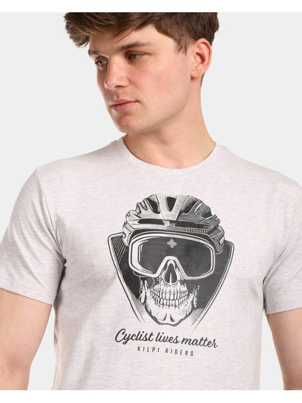 Kilpi Pánské bavlněné tričko Kilpi VIBE-M Světle šedá