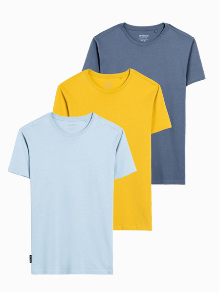 Ombre Clothing Bavlněná trička BASIC v balení 3 ks Ombre Clothing