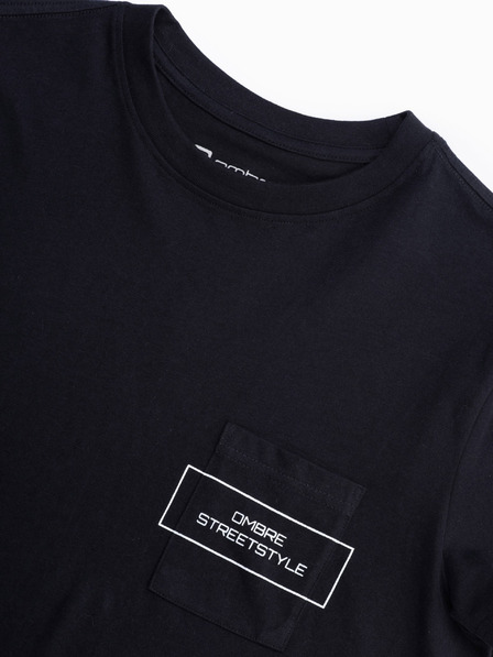 Ombre Clothing Pánské bavlněné tričko s potiskem kapes Ombre Streetstyle Ombre Clothing