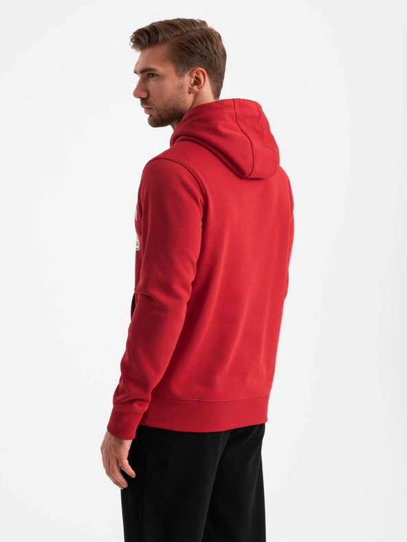 Ombre Clothing Pánská mikina s klokankou a potiskem Ombre Clothing