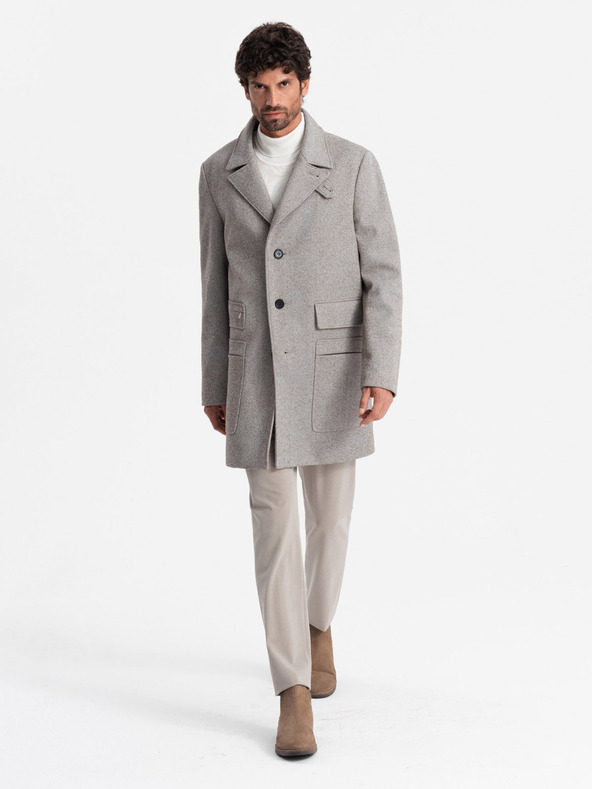 Ombre Clothing Pánský jednořadý kabát Ombre Clothing