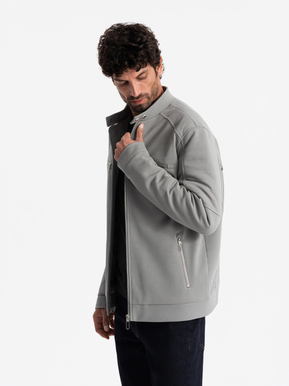 Ombre Clothing Pánská bunda s kapsami a límcem Ombre Clothing