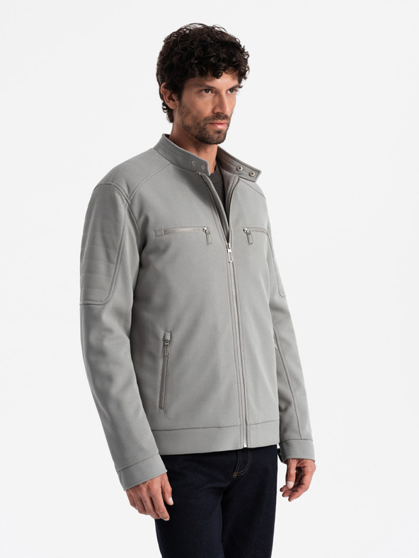 Ombre Clothing Pánská bunda s kapsami a límcem Ombre Clothing