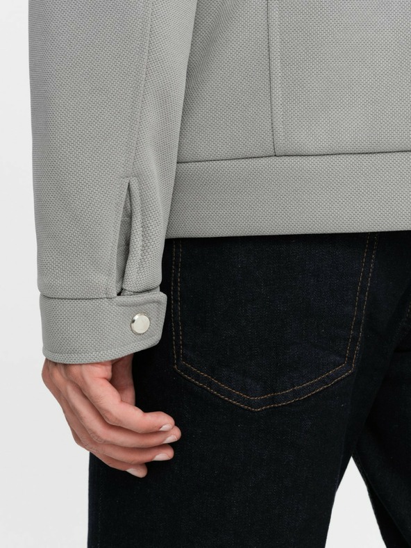 Ombre Clothing Pánská bunda s kapsami a límcem Ombre Clothing