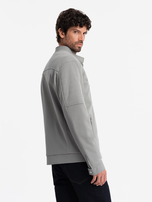 Ombre Clothing Pánská bunda s kapsami a límcem Ombre Clothing