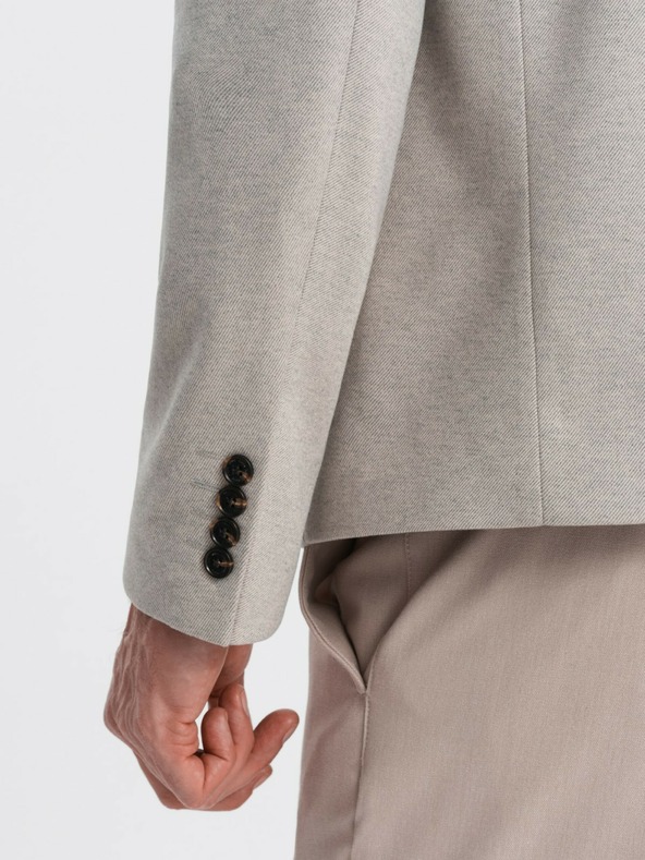 Ombre Clothing Pánské žíhané sako se stojáčkem Ombre Clothing