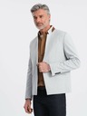 Ombre Clothing Pánské žíhané sako se stojáčkem Ombre Clothing