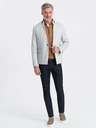 Ombre Clothing Pánské žíhané sako se stojáčkem Ombre Clothing