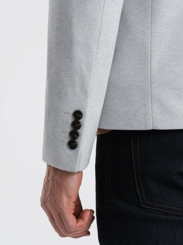 Ombre Clothing Pánské žíhané sako se stojáčkem Ombre Clothing