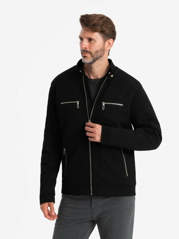 Ombre Clothing Pánská bunda se stojáčkem a kapsami Ombre Clothing