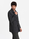 Ombre Clothing Pánský krátký dvouřadý kabát s vlnou Ombre Clothing V1 OM-COWC-0115