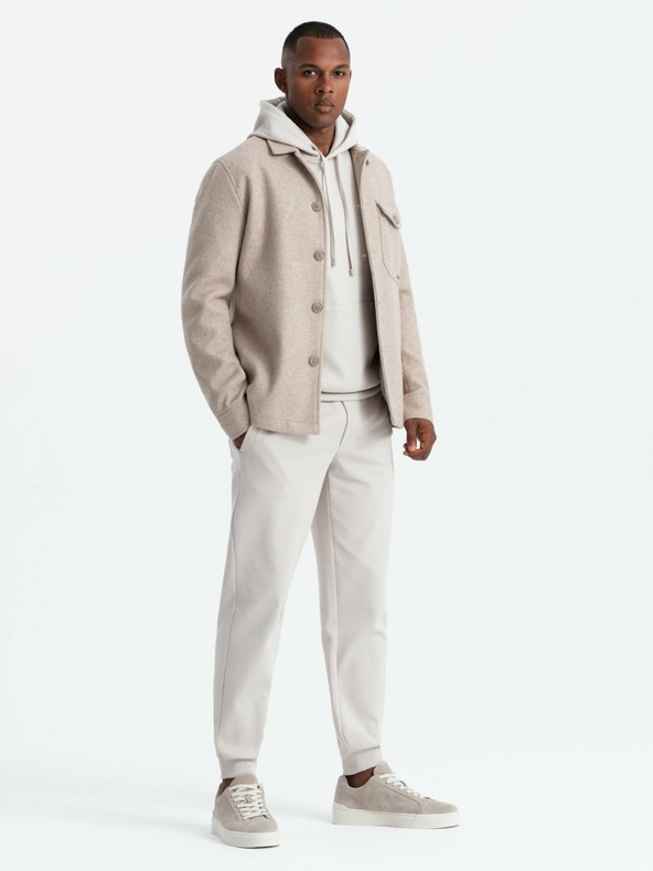 Ombre Clothing Pánská lehká fleecová bunda Ombre Clothing V1 OM-JANP-0199