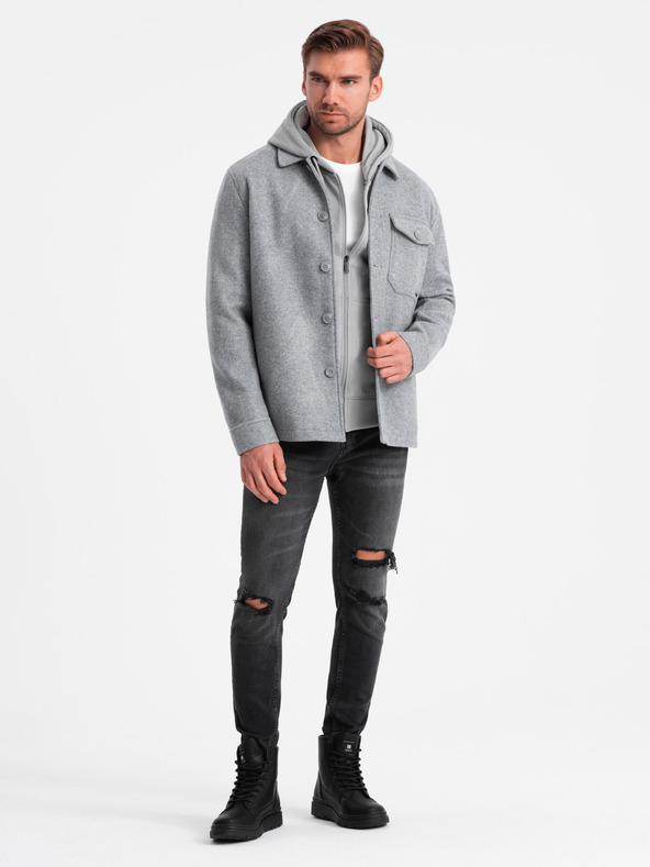 Ombre Clothing Pánská lehká fleecová bunda Ombre Clothing V2 OM-JANP-0199