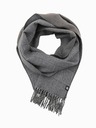Ombre Clothing Pánská oboustranná kostkovaná šála se střapci černobílá Ombre Clothing