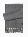 Ombre Clothing Pánská oboustranná kostkovaná šála se střapci černobílá Ombre Clothing
