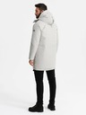 Ombre Clothing Pánská dlouhá klasická bunda parka krémová Ombre Clothing
