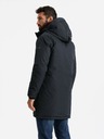 Ombre Clothing Klasická dlouhá pánská bunda parka černá Ombre Clothing