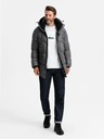 Ombre Clothing Pánská dlouhá bunda s kapsami Ombre Clothing