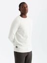 Ombre Clothing Pánský raglánový svetr s žebrovanými rukávy bílý Ombre Clothing