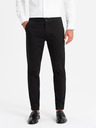Ombre Clothing Pánské kalhoty REGULAR FIT chinos černé Ombre Clothing
