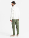 Ombre Clothing Pánské pletené tepláky s kapsami olivové Ombre Clothing