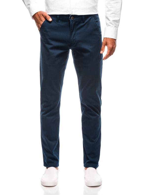 Edoti EDOTI Pánské chino kalhoty, tmavě modré
