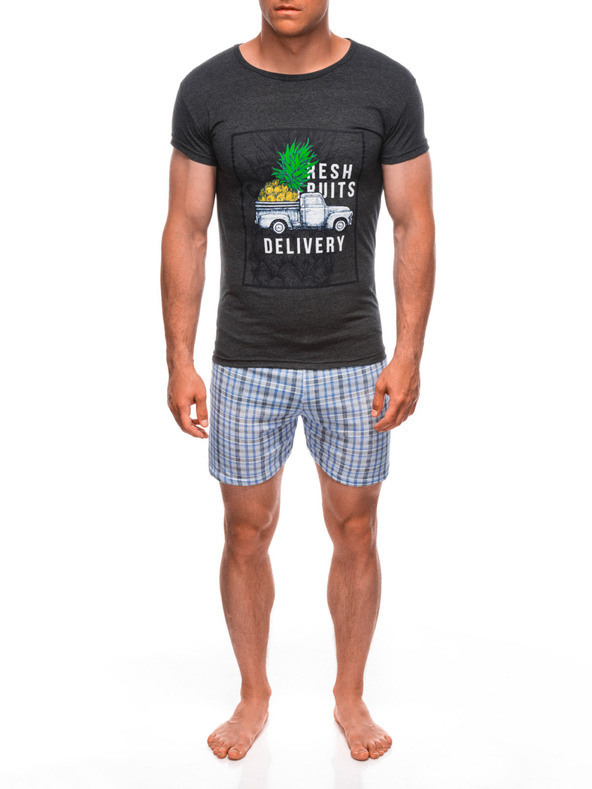 Edoti EDOTI Pánské pyžamo, tmavě šedá