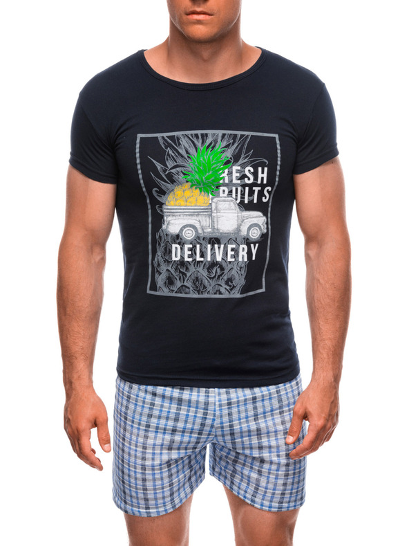 Edoti EDOTI Pánské pyžamo, tmavě modré