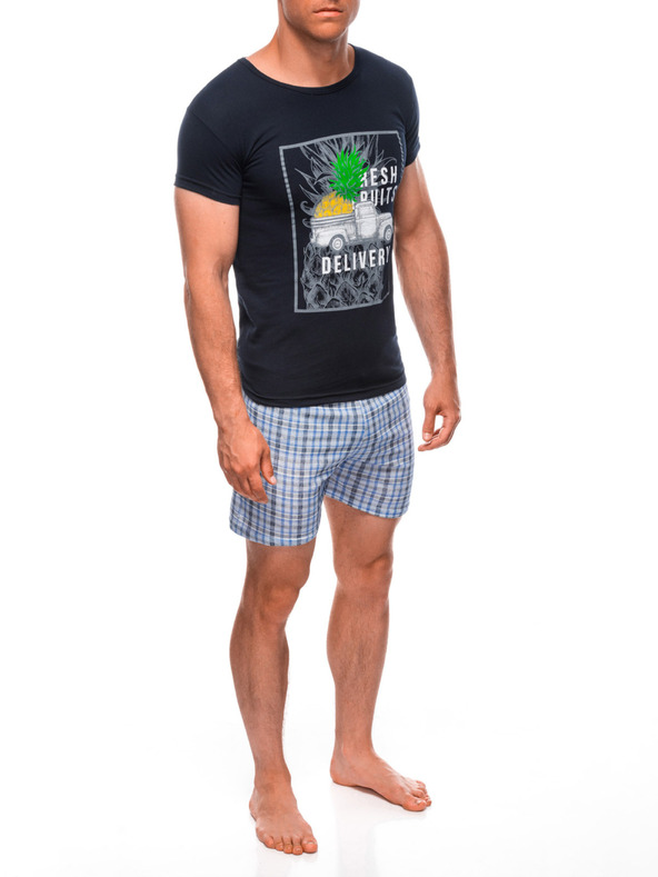 Edoti EDOTI Pánské pyžamo, tmavě modré