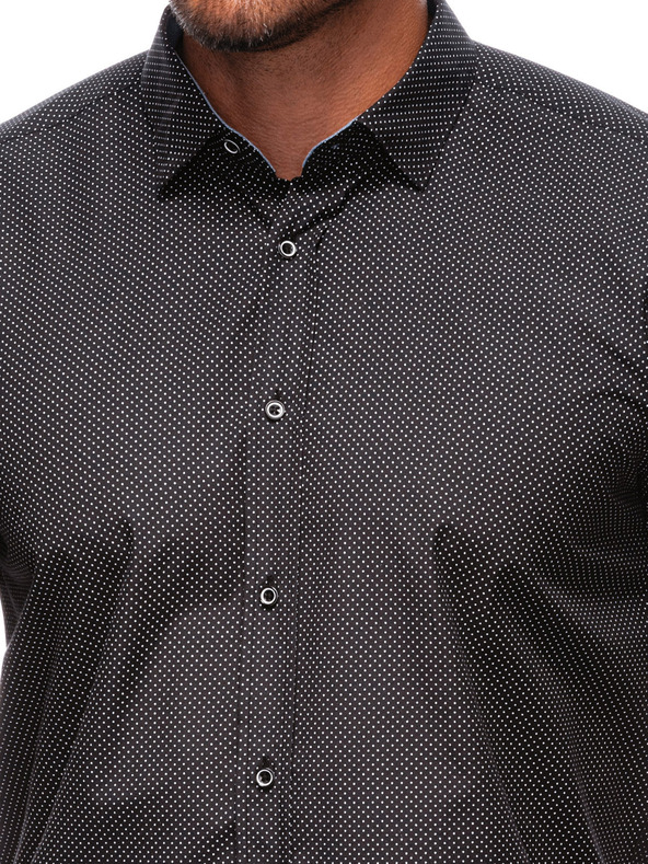 Edoti EDOTI Pánská košile s krátkým rukávem, černé