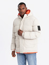 Ombre Clothing Pánská sportovní teplá bunda s dvojitou kapucí Ombre Clothing