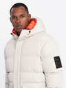 Ombre Clothing Pánská sportovní teplá bunda s dvojitou kapucí Ombre Clothing