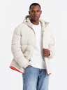 Ombre Clothing Pánská sportovní teplá bunda s dvojitou kapucí Ombre Clothing