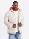 Ombre Clothing Pánská sportovní teplá bunda s dvojitou kapucí Ombre Clothing