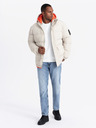 Ombre Clothing Pánská sportovní teplá bunda s dvojitou kapucí Ombre Clothing