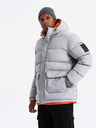 Ombre Clothing Pánská sportovní teplá bunda s dvojitou kapucí Ombre Clothing