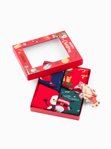 Edoti Pánské ponožky X-mas box mix 4-pack EDOTI