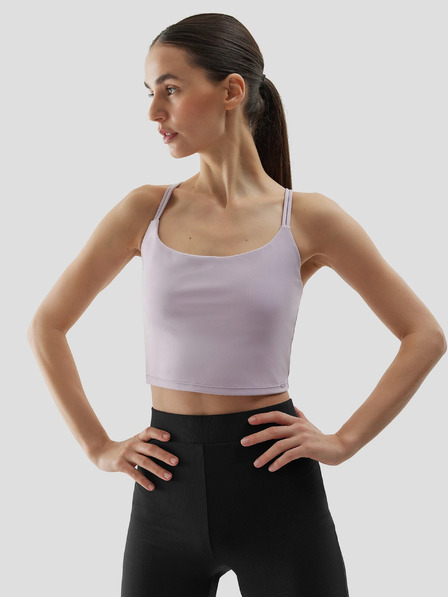 4F Dámský crop top na jógu z recyklovaných materiálů 4F