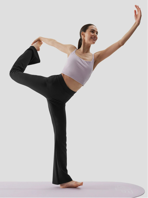 4F Dámský crop top na jógu z recyklovaných materiálů 4F