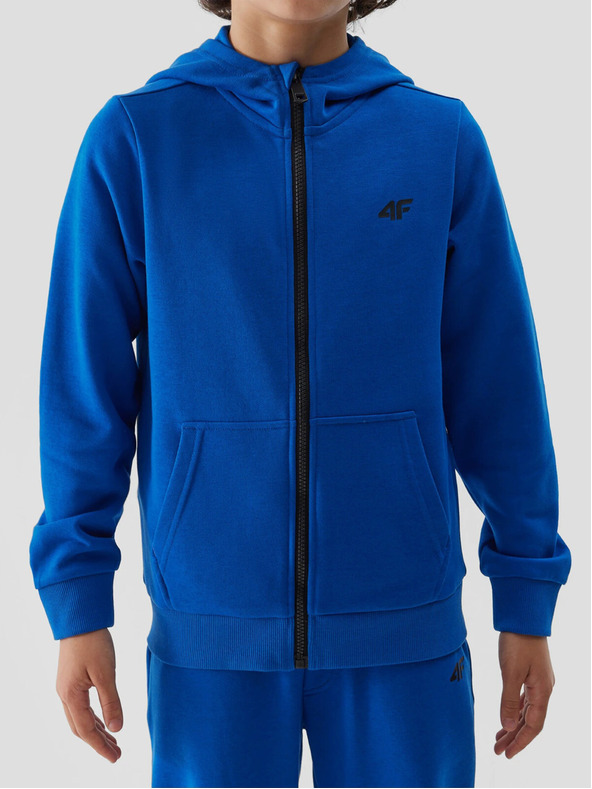 4F Chlapecká tepláková rozepínací mikina s kapucí 4F