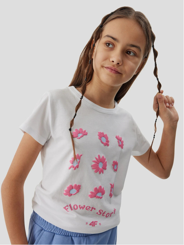 4F Dívčí tričko z organické bavlny 4F