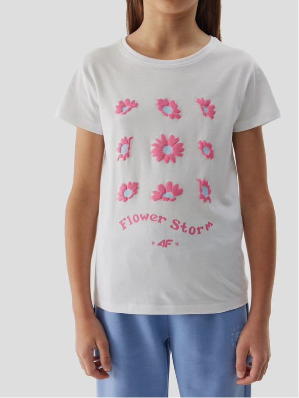 4F Dívčí tričko z organické bavlny 4F