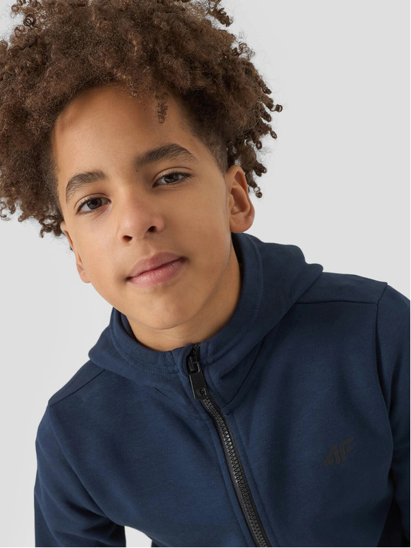 4F Chlapecká tepláková rozepínací mikina s kapucí 4F