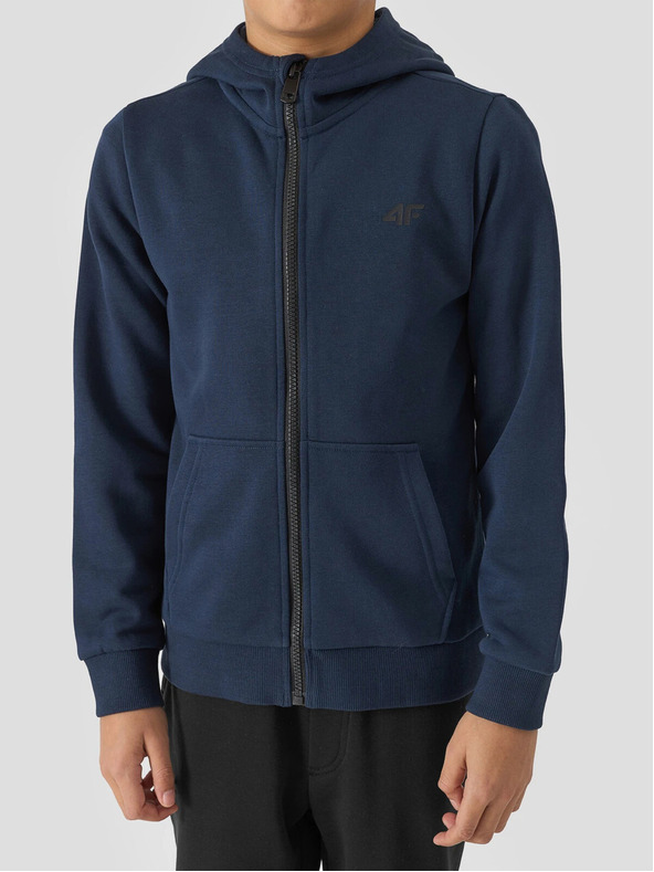 4F Chlapecká tepláková rozepínací mikina s kapucí 4F