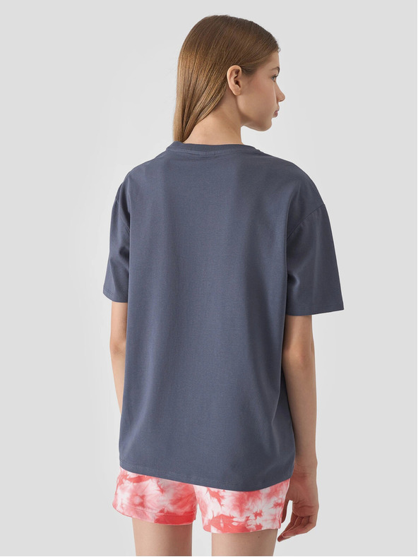 4F Dívčí tričko oversize s potiskem 4F