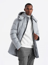 Ombre Clothing Pánská dlouhá teplá bunda parka s vlnou Ombre Clothing