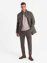 Ombre Clothing Pánská dlouhá teplá bunda parka s vlnou Ombre Clothing