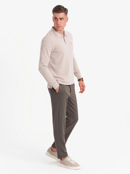 Ombre Clothing Pánské polo tričko s dlouhým rukávem Ombre Clothing